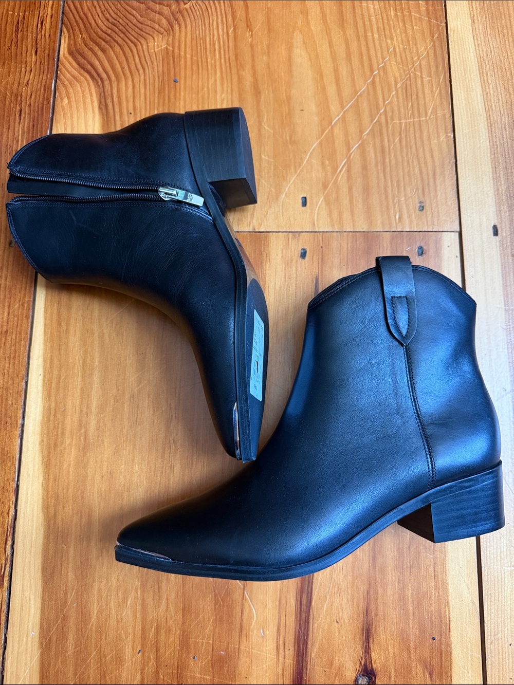Marc Fisher Black Leather Ankle Booties
